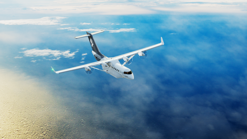 Heart Aerospace flugvél sem flýgur m.a. á rafmagni. Mynd/Heart Aerospace