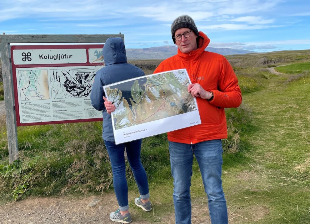 Hjalti Jóhannesson, sérfræðingur hjá RHA, við gagnaöflun.