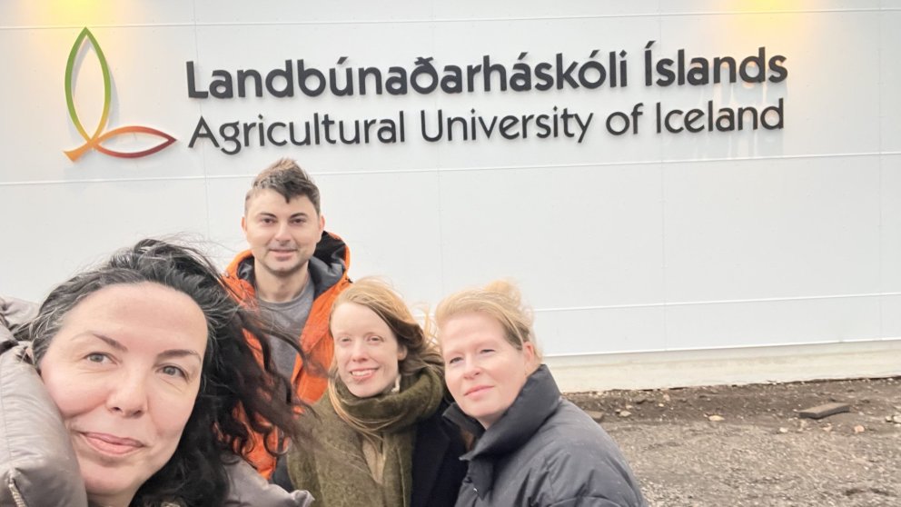 Hópurinn hittist á Hvanneyri til að funda.