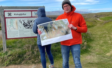 Hjalti Jóhannesson, sérfræðingur hjá RHA, við gagnaöflun.