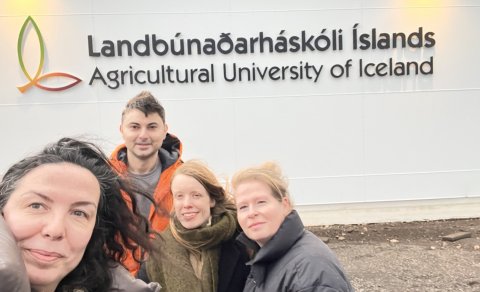 Hópurinn hittist á Hvanneyri til að funda.