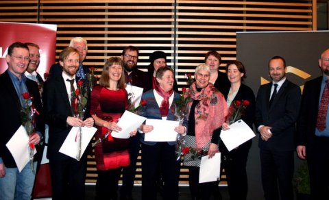 Við afhendingu rannsóknastyrkja 1. desember